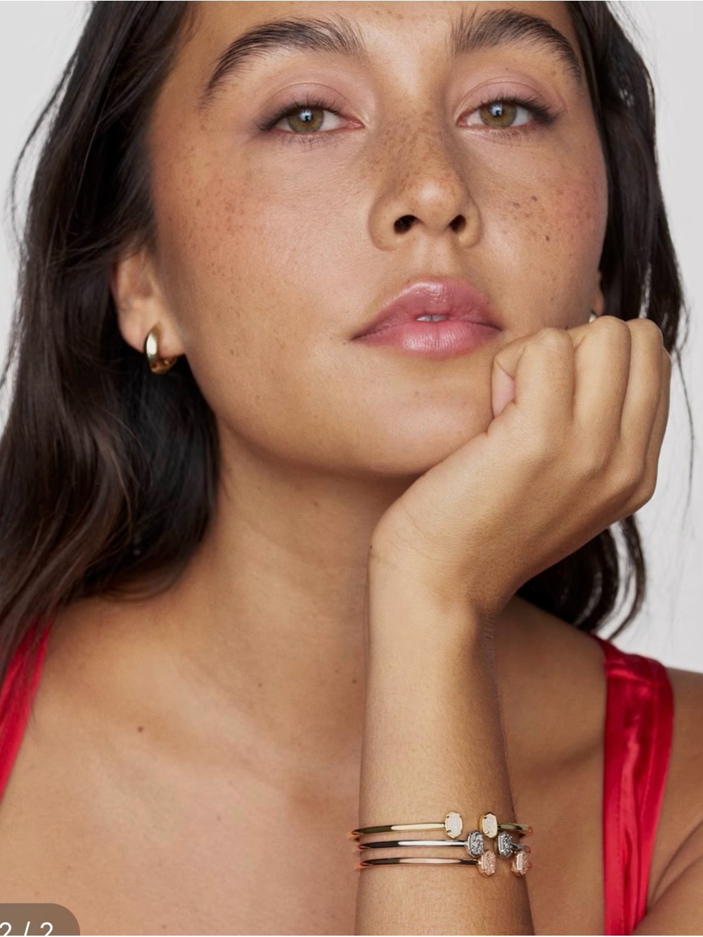 Kendra Scott Emilie Cuff Pale Pink Stones - Picture 6 of 6